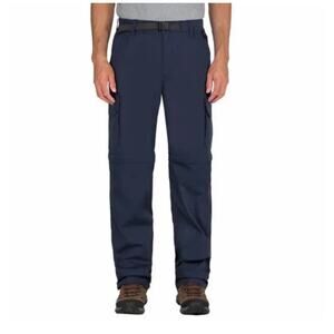 NEW BC Clothing Pants Mens Convertible Belted Cargo Blue XLx30 Outdoor Durable